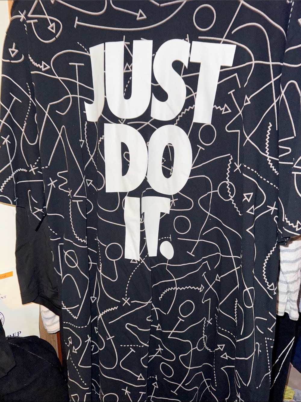 Nike Black Tee with White "Just Do It." Graphic